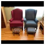 Upholstered Wingback Seating Set