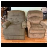 Plush Recliner Chair Set