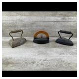 Antique Cast Iron Flat Iron Set