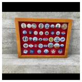 Collectibles Framed Political Button Collection