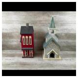 Decorative Wooden Birdhouse Set