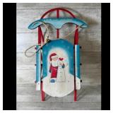Hand-Painted Christmas Sled Decor