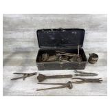 Metal Tool Box with Contents
