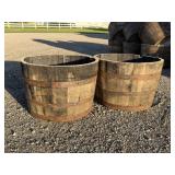 Whiskey Barrel Flower Planters