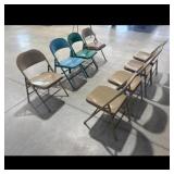 Set of 8 Metal Folding Chairs