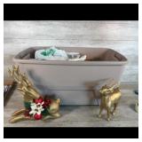 Storage Tote with Christmas Decor