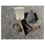Pintle Hitch One Aluminum One Rubber Wheel Chocks