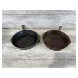 (2) Wapak No. 8 Cast Iron Pans
