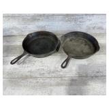 (2) Wapak 9 Cast Iron Pans
