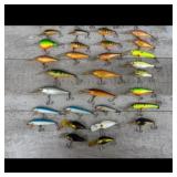Fishing Lure Collection with Tackle Box