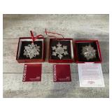 Gotham Sterling Silver Snowflake Ornaments
