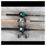 Three Fishing Rod  Reel Combos