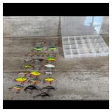 Fishing Lures Assortment with Tackle Box