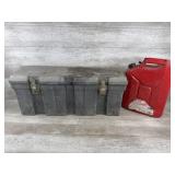 Rubbermaid Poly Storage Box, Metal Gas Can 5
