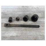 Deep well Sockets 6 inch, 4 inch, Pinhole Impact