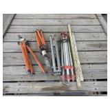 Transit Tripods with Leveling Staff