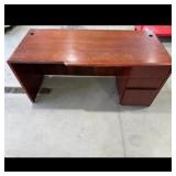 Executive Desk with Three-Drawer Pedestal