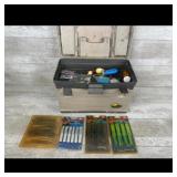 Multilevel Tackle Box with Assorted Equipment
