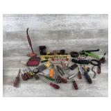 Screwdrivers, Levels, Spade Bits, Wrench, Wire
