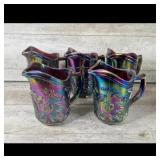 Carnival Glass Creamer Pitcher Set