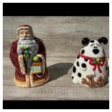 Holiday Decor Ceramic Cookie Jar Set
