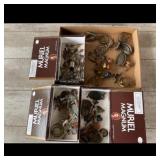 Assorted Door Hardware in Cigar Boxes