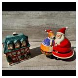 Holiday Ceramic Cookie Jar Set