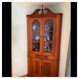 Wooden Corner Display Cabinet