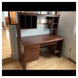 Desk with Integrated Hutch