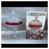 Indiana Glass Diamond Point Candy Box