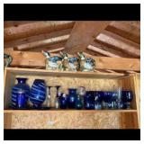 Home Decor Glassware and Ceramic Duck Collection