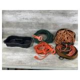 (4) Extension Cords and Caddy