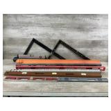 Levels, Squares Grade Rod, Level Case