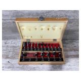 Master grip Router Bits in Wood Case