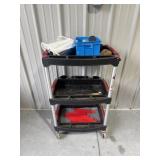 Utility Cart with Contents
