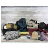 Sleeping Bag, Coat, Rain Pants, Soft Cooler and