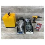 Level Blocks, DeWalt Cordless Drill, Assorted