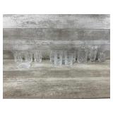 Cut Crystal Glasses, Bowl, Decanter, Vase, and Jar