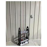 Fishing Rod Rack and Three Fishing Rods