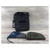 Soft pistol cases and tactical bag