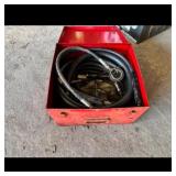 Red Toolbox with Gauges and Hoses Red Toolbox with Gauges and Hoses