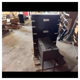 Black Filing Cabinet and Utility Cart Black Filing Cabinet and Utility Cart