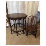 End Table and Childï¿½s Rocking Chair