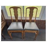 2Wooden Framed Kitchen Chairs