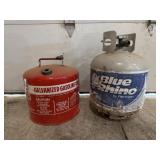 Galvanized Gas Can and Propane Tank