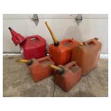 (5) Plastic Gas Cans