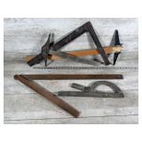 Straight Edge, Saw Protractor, Squares Metal Ruler