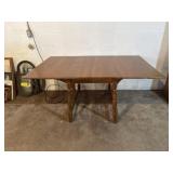 Wood Table With Leaves