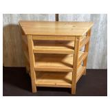 Wooden Table With Shelves