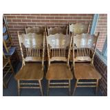 6-Wooden Vintage Kitchen Chairs